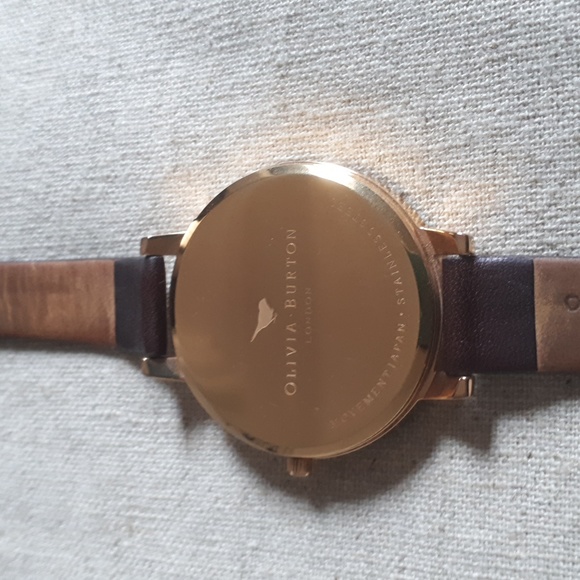 Olivia Burton Lace Detail Brown & Rose Gold Watch - Picture 7 of 10